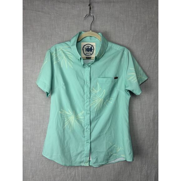 RSVLTS Roosevelts Shirt Women's M Kunuflex SS Palms Green - Picture 1 of 7